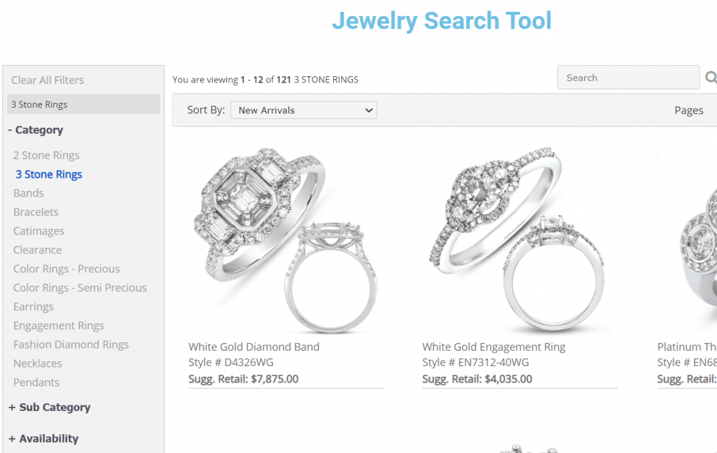 Jewelry Search Tool