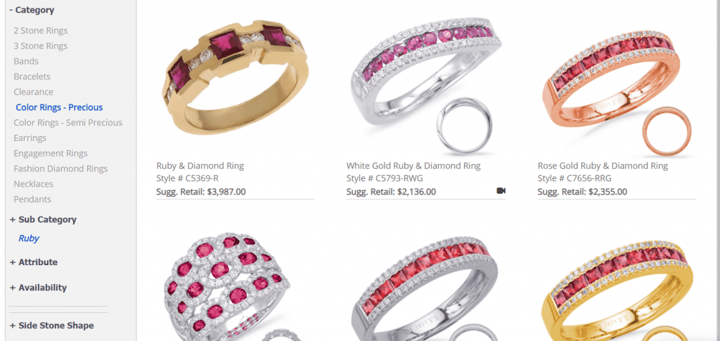 Ruby Rings Valentines Day Jewelry